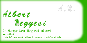 albert megyesi business card